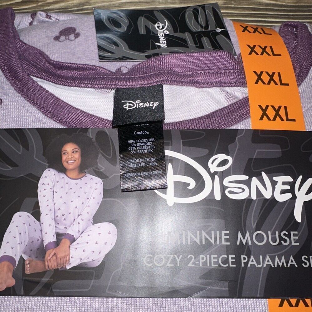 Disney Minnie Mouse Women's Cozy 2-Piece Pajama Set. XXLarge. Purple. NWT. 13 - Picture 6 of 8